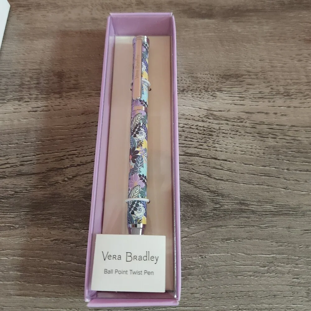 Vera Bradley Non-Dated Planner, Mini Notebook, & Ball Point Pen - Palm Floral
